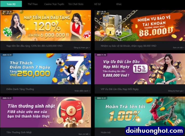 Đánh bài Online Fi88 là nhà cái bóng đá mới nổi với rất nhiều khuyến mãi. Với nhiều link truy cập như Fi8899, fi881, fi8883,... anh em yên tâm đánh bài fi88.