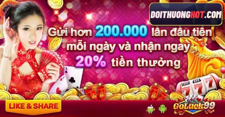 Goluck99 là gì? Cổng game bài này có gì nổi bật? Link tải Goluck 99 ở đâu? Goluck 99 liệu có thực sự đem lại may mắn? Hãy cùng Đổi Thưởng Hot đánh giá chi tiết! 