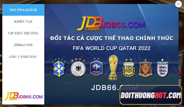 Nhà cái JDB66 mới du nhập vào Việt Nam với rất nhiều máy chủ phục vụ cho kì WorldCup 2022 sắp tới. Vậy chất lượng và link tải JDB66 thế nào? Hãy cùng tìm hiểu!