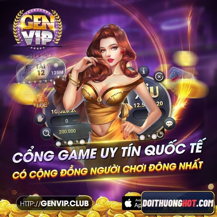 GenVip là tên thương hiệu mới của nhà cái BigVip. Liệu sự thay đổi này có giúp game bài GenVip phát triển? Cùng Đổi Thưởng Hot đánh giá chi tiết nhà cái này!