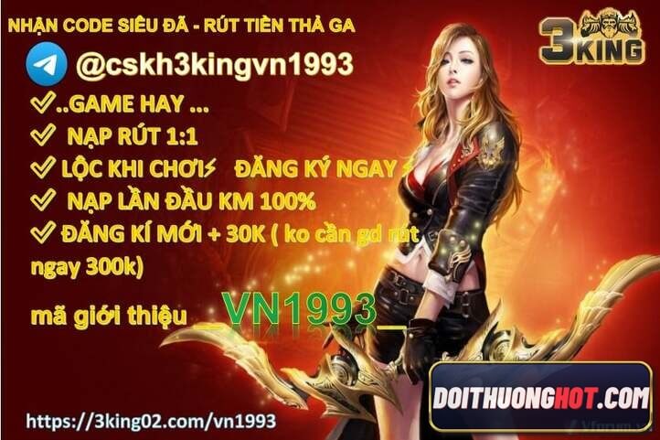 3kinggames là gì? 3king tặng 30k liệu có ít quá? Link tải game 3king cho iphone ở đâu? Cùng kênh Đổi Thưởng Hot đánh giá chi tiết 3king game - 3king trực tuyến.