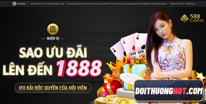 588 Casino là gì? Liệu có phải cùng với 588Lucky là một? 588Casino có lừa đảo không? Cùng kênh Đổi Thưởng Hot đánh giá chi tiết nhà cái 588 Lucky này.