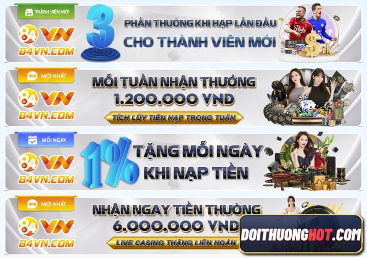 Nhà cái 84vn Casino là một trong những nhà cái cá cược trực tuyến đang được khá nhiều người chơi yêu thích và lựa chọn tin dùng. Hãy cùng tìm hiểu chi tiết!