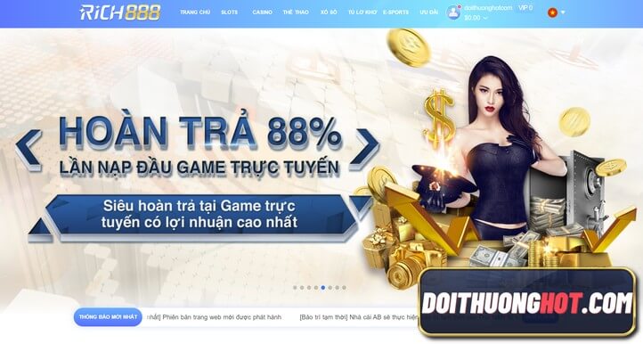 Rich888 Casino hiện đang nổi đình đám trong giới game bài. Cùng kênh Đổi Thưởng Hot đăng nhập Rich888 Bet, tải Rich888 app và đánh giá chi tiết cổng game này.