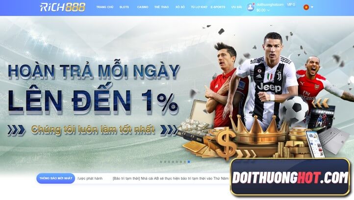 Rich888 Casino hiện đang nổi đình đám trong giới game bài. Cùng kênh Đổi Thưởng Hot đăng nhập Rich888 Bet, tải Rich888 app và đánh giá chi tiết cổng game này.