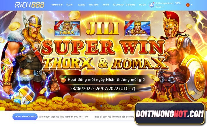 Rich888 Casino hiện đang nổi đình đám trong giới game bài. Cùng kênh Đổi Thưởng Hot đăng nhập Rich888 Bet, tải Rich888 app và đánh giá chi tiết cổng game này.