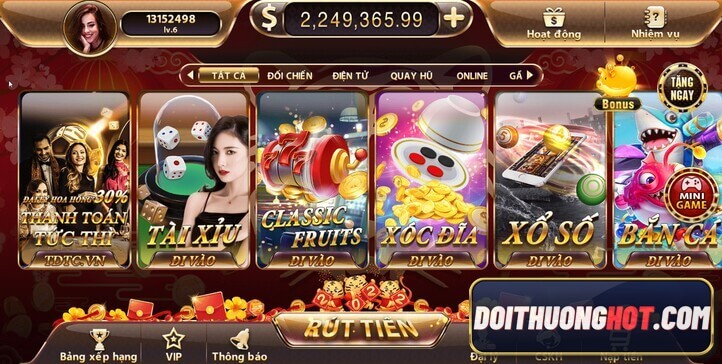 Bạn đã từng chơi game thể loại casino online như TĐTC? Hãy click vào đường link dưới đây để cùng khám phá và tải game thiên đường trò chơi hot nhất Châu Á nhé.