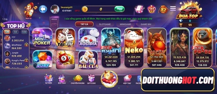 99Vin Live hiện nằm trong top game bài rất uy tín hiện nay. Vậy game 99Vin có gì? Tải 99Vin apk ở đâu? Cùng Đổi Thưởng Hot đánh giá chi tiết v99Vin Club này