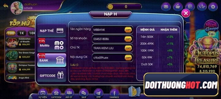 Hclub Bet là cổng game bài có giao diện đẹp nhất trên điện thoại hiện nay. Cùng Đổi Thưởng Hot đánh giá chi tiết H Club nổ hũ này. Liệu có thực sự đáng chơi?