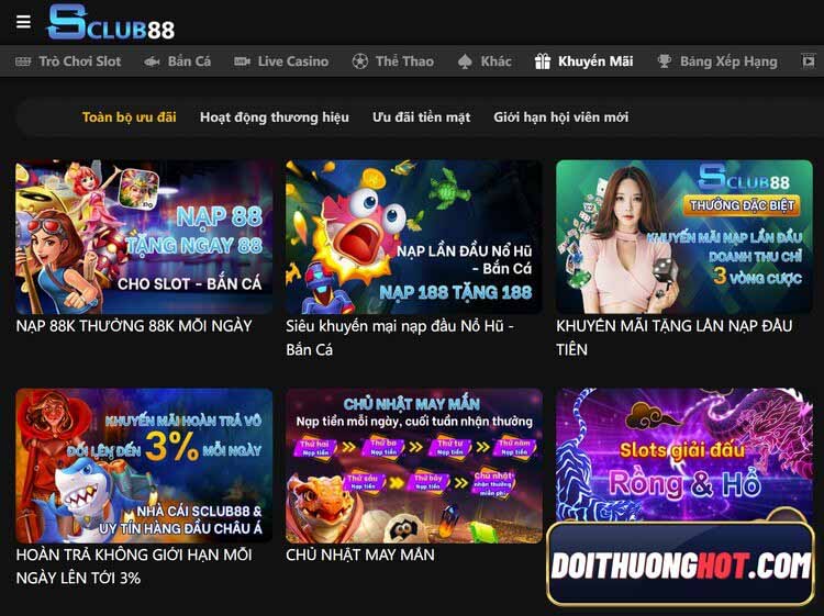 Sclub88 là nhà cái casino đang được nhiều người tìm kiếm. Chắc hẳn giải thưởng đang rất cao. Cùng kênh ĐỔi Thưởng Hot tìm hiểu và tải về Sclub88 Apk !