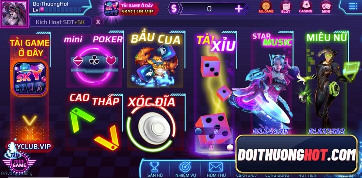 Skyclub Top là cổng game bài xanh chín tốt nhất hiện nay. Vậy game Skyclub có gì? cách nạp tiền Skyclub ra sao? Hãy cùng kênh Đổi Thưởng Hot đánh giá chi tiết.