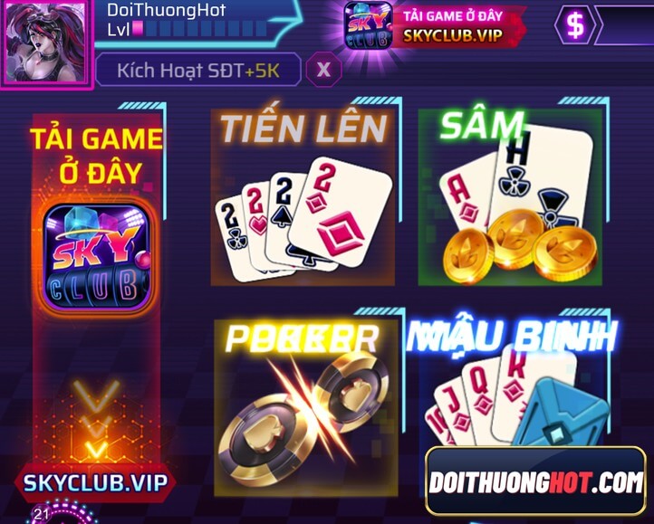 Skyclub Top là cổng game bài xanh chín tốt nhất hiện nay. Vậy game Skyclub có gì? cách nạp tiền Skyclub ra sao? Hãy cùng kênh Đổi Thưởng Hot đánh giá chi tiết.