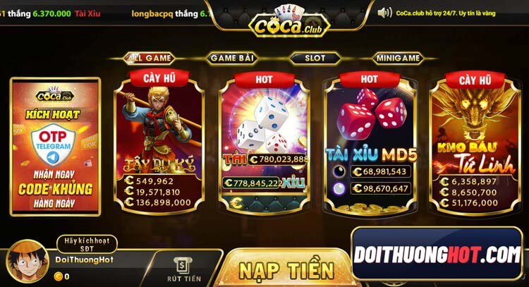 Coca Club - cổng game đánh bài đổi thưởng mà nhiều anh em quan tâm. Cùng kênh Đổi Thưởng Hot đánh giá chi tiết nhà cái này và xem cocaclub có gì hay nhé!