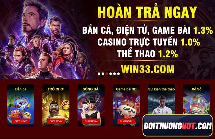 33win là gì? Lí do khiến 33win9 đang nổi như cồn hiện nay? Cùng kênh Đổi Thường Hot đánh giá chi tiết 33win1 và tìm link tải 3win mới nhất cho anh em!