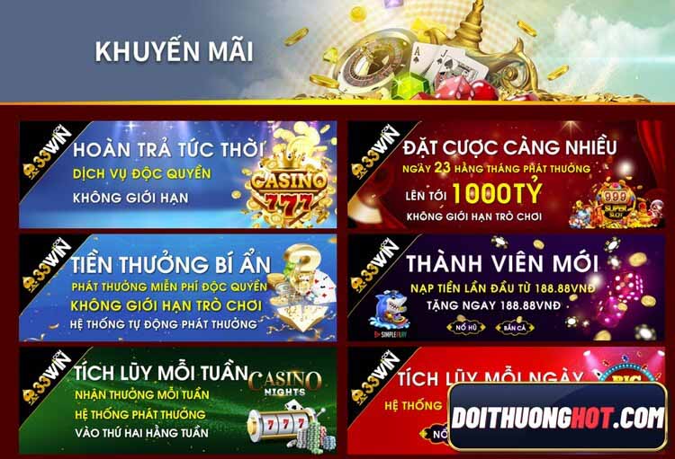 33win là gì? Lí do khiến 33win9 đang nổi như cồn hiện nay? Cùng kênh Đổi Thường Hot đánh giá chi tiết 33win1 và tìm link tải 3win mới nhất cho anh em!