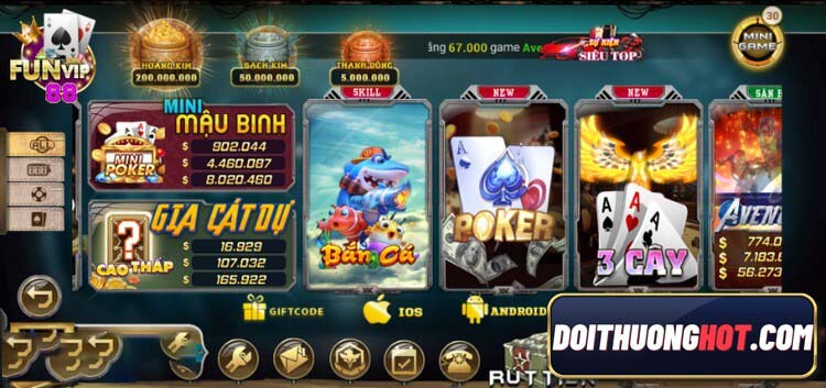 Funvip88 là cổng game bài giải trí ăn tiền khá hay hiện nay. Cùng Đổi Thưởng Hot tìm hiểu xem funvip88 đổi thưởng có gì? funvip88 đá gà có hay như đồn thổi?