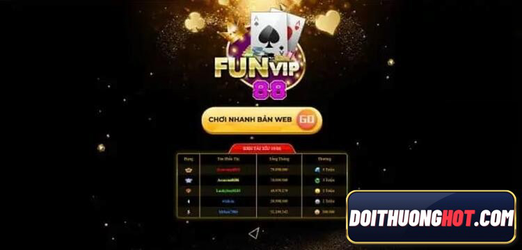 Funvip88 là cổng game bài giải trí ăn tiền khá hay hiện nay. Cùng Đổi Thưởng Hot tìm hiểu xem funvip88 đổi thưởng có gì? funvip88 đá gà có hay như đồn thổi?