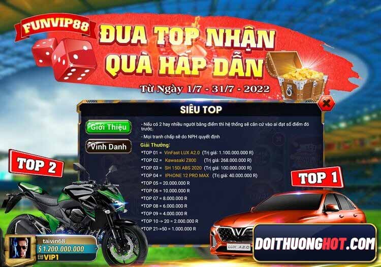 Funvip88 là cổng game bài giải trí ăn tiền khá hay hiện nay. Cùng Đổi Thưởng Hot tìm hiểu xem funvip88 đổi thưởng có gì? funvip88 đá gà có hay như đồn thổi?