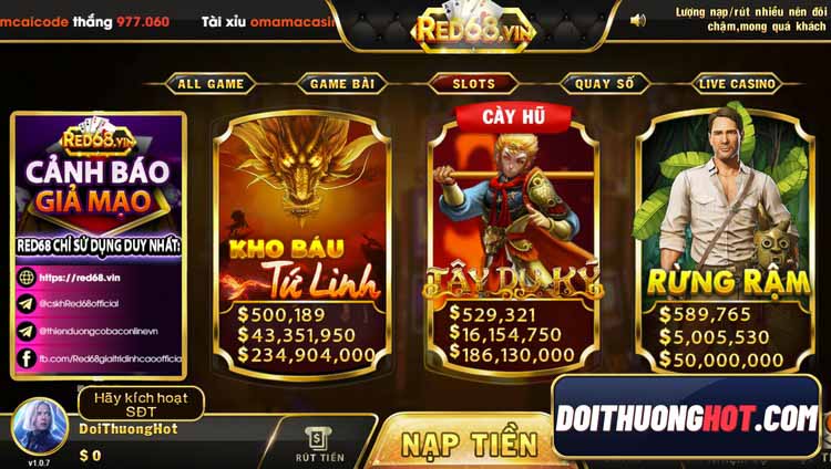 Game bài Red68 Vin là cổng game mới ra mắt với nhiều tính năng khá thú vị. Cùng kênh Đổi Thưởng Hot đánh giá chi tiết và tìm link tải red68 Apk mới nhất nhé!