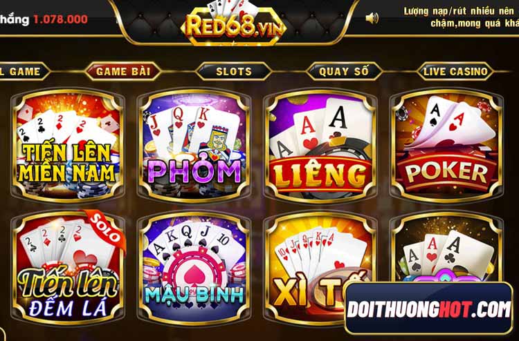 Game bài Red68 Vin là cổng game mới ra mắt với nhiều tính năng khá thú vị. Cùng kênh Đổi Thưởng Hot đánh giá chi tiết và tìm link tải red68 Apk mới nhất nhé!