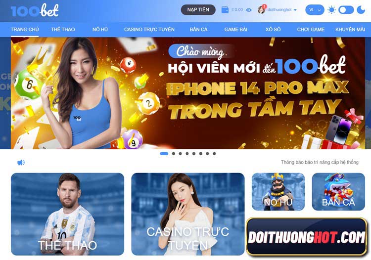 100bet là gì? 100bet casino có lừa đảo không? Mùa WC sắp tới liệu 100bet bóng đá có đủ kèo các trận? Hãy cùng kênh Đổi Thưởng Hot làm rõ những điều này!