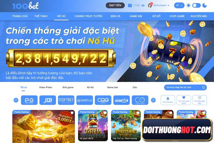 100bet là gì? 100bet casino có lừa đảo không? Mùa WC sắp tới liệu 100bet bóng đá có đủ kèo các trận? Hãy cùng kênh Đổi Thưởng Hot làm rõ những điều này!