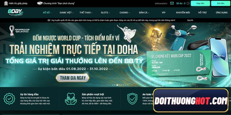 8day bet là nhà cái bóng đá khá nổi tiếng hiện nay. Cùng kênh Đổi Thưởng Hot đánh giá 8dayvn & tìm link tải 8day mới nhất. Liệu tải game 8day có dễ dàng? 