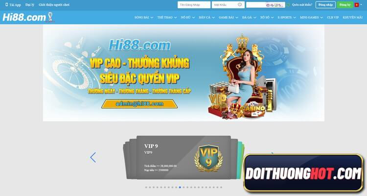 Hi88 - Hi88vip là nhà cái bóng đá lực rất mạnh. Với nhiều ưu điểm, Hi888 đã khiến nhiều AE thích thú. Cùng đánh giá và tìm link tải Hi88 - hi88vip8 mới nhất!