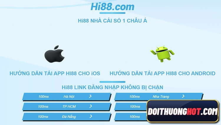 Hi88 - Hi88vip là nhà cái bóng đá lực rất mạnh. Với nhiều ưu điểm, Hi888 đã khiến nhiều AE thích thú. Cùng đánh giá và tìm link tải Hi88 - hi88vip8 mới nhất!