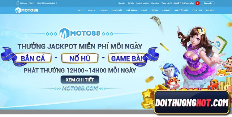 Moto88 sòng bài trực tuyến là nhà cái bóng đá khá uy tín hiện nay. Cùng Đổi Thưởng Hot đánh giá game Moto880 - Moto888 xem có gì? Link tải mới nhất ở đâu?