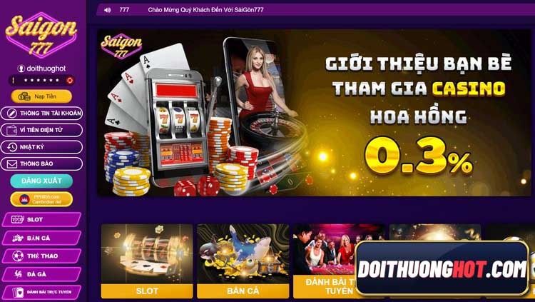 Nhà cái Saigon777 có trụ sở đặt tại q7 saigon, với những game 777 slot đình đám đang gây sốt giới trẻ Sài Thành. Vậy Saigon77 có gì hay? Hãy cùng khám phá!