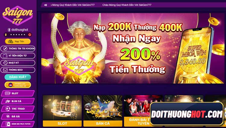 Nhà cái Saigon777 có trụ sở đặt tại q7 saigon, với những game 777 slot đình đám đang gây sốt giới trẻ Sài Thành. Vậy Saigon77 có gì hay? Hãy cùng khám phá!