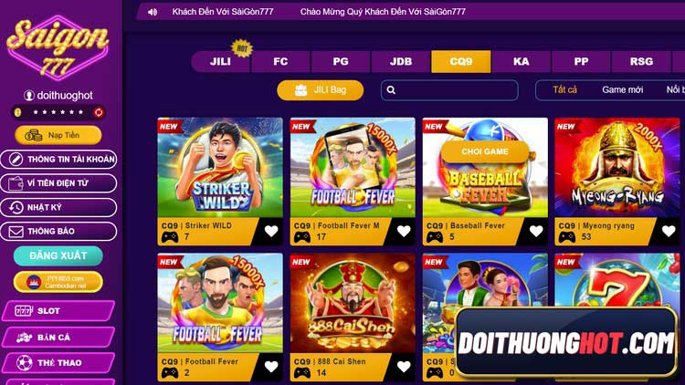 Nhà cái Saigon777 có trụ sở đặt tại q7 saigon, với những game 777 slot đình đám đang gây sốt giới trẻ Sài Thành. Vậy Saigon77 có gì hay? Hãy cùng khám phá!