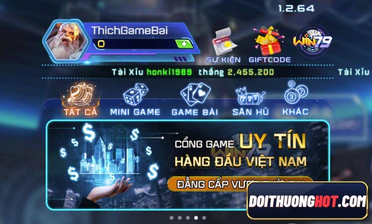 Win79 là cổng game bài mới ra mắt với phong cách hiện đại, trẻ trung. Cùng kênh Đổi Thưởng Hot đánh giá chi tiết nhà cái win 79 xem có trò gì hay nhé!