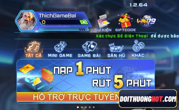 Win79 là cổng game bài mới ra mắt với phong cách hiện đại, trẻ trung. Cùng kênh Đổi Thưởng Hot đánh giá chi tiết nhà cái win 79 xem có trò gì hay nhé!