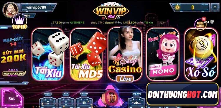 Cổng game WinVip đang nổi rầm rộ thời gian gần đây. Cùng kênh Đổi Thưởng Hot đánh giá chi tiết và tìm link tải WinVip ku casino mới nhất như thế nào nhé!