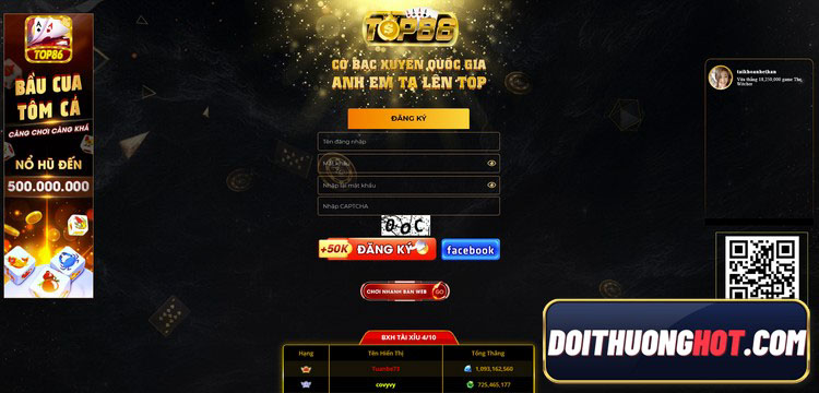 Top86 là cổng game bài có khá nhiều trò chơi mới lạ. Cùng kênh Đổi Thưởng Hot đánh giá chi tiết Top86 Fun xem có gì? Link ttải op 86 club ở đâu uy tín?