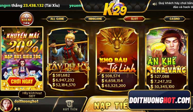 Huyền thoại K29 club đã trở lại phục vụ anh em chơi game bài. Vậy K29 là gì? Link tải K29 club apk ở đâu? Hãy cùng kênh Đổi Thưởng Hot phân tích làm rõ!