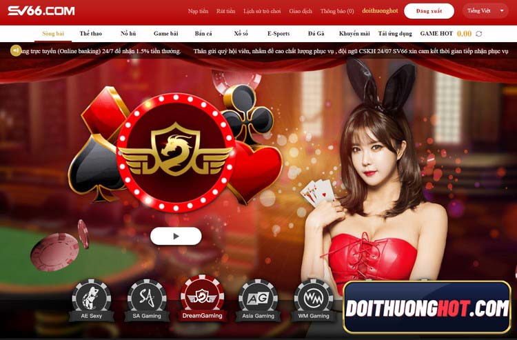 SV66 là nhà cái casino với nét đặc trưng khá rõ. Với nhiều cổng game bài cá cược được tích hợp, SV66 Club tự tin mang đến sân chơi mới lạ cho anh em. 