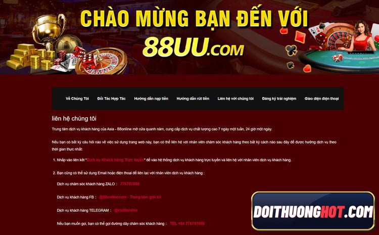 88 Online Casino là nhà cái bóng đá rất thịnh hành hiện nay. Vậy game 88 online có gì? Link tải 88online mới nhất ở đâu? Hãy tìm hiểu cùng kênh Đổi Thưởng Hot!