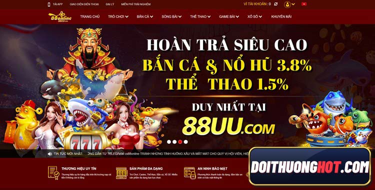 88 Online Casino là nhà cái bóng đá rất thịnh hành hiện nay. Vậy game 88 online có gì? Link tải 88online mới nhất ở đâu? Hãy tìm hiểu cùng kênh Đổi Thưởng Hot!