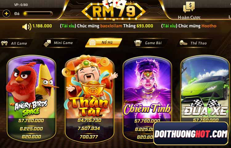 RM79 Vip là nhà cái mới nổi có giao diện khá đẹp. Cùng kênh Đổi Thưởng Hot đánh giá chi tiết RM79 tài xỉu và tìm link tải RM79 game không bị nhà mạng chặn!