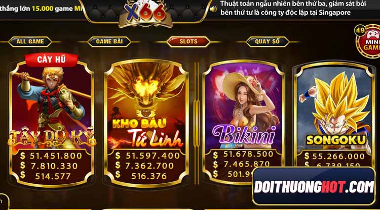 X66 Club là cổng game bài mới ra mắt với chất lượng rất cao. Cùng kênh Đổi Thưởng Hot đánh giá chi tiết game này và tìm link tải X66 mới nhất.