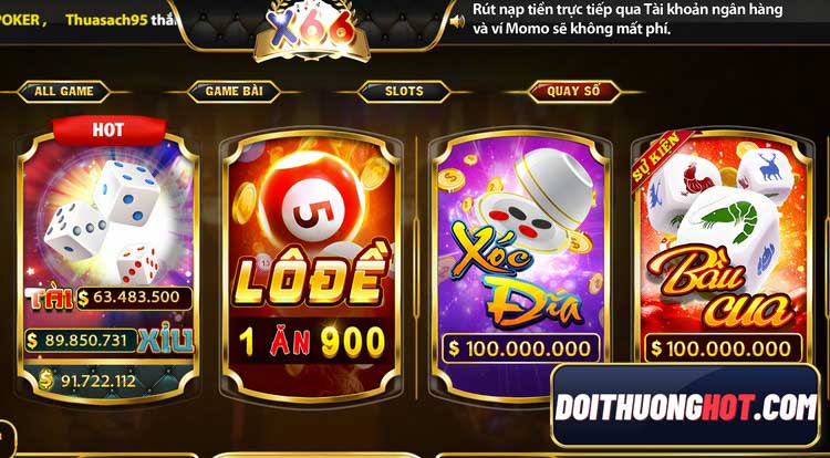 X66 Club là cổng game bài mới ra mắt với chất lượng rất cao. Cùng kênh Đổi Thưởng Hot đánh giá chi tiết game này và tìm link tải X66 mới nhất.