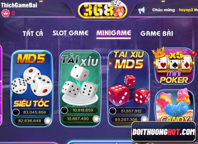 368Vin là cổng game bài được đầu tư khá bài bản. Cùng kênh Đổi Thưởng Hot đánh giá chi tiết nhà cái này, và tìm link tải 368Vin mới nhất.