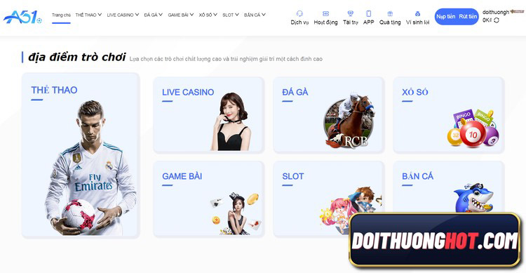 A51 Club là sàn Casino với rất nhiều bộ môn mà Bet thủ yêu thích. Vậy cùng Đổi Thưởng Hot đánh giá xem club 51 - a51 reviews xem có gì đặc sắc không nhé!