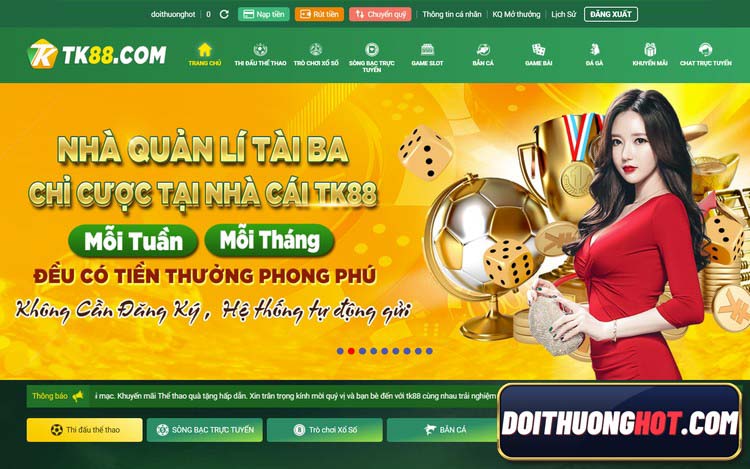 TK88 là nhà cái đình đám với nhiều cổng game rất hay. Cùng kênh Đổi Thưởng Hot đánh giá chi tiết & tìm link tải tk888 - tk880 mới nhất hiện nay.