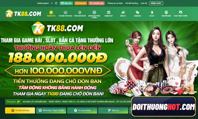 TK88 là nhà cái đình đám với nhiều cổng game rất hay. Cùng kênh Đổi Thưởng Hot đánh giá chi tiết & tìm link tải tk888 - tk880 mới nhất hiện nay.