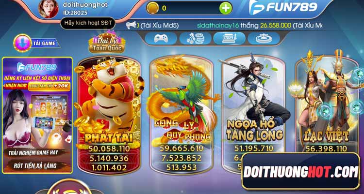 Chất lượng cổng game bài Fun789 như thế nào? Nạp rút Fun789 có dễ dàng và tiện lợi? Link tải Fun789 ở đâu? Hãy cùng kênh Đổi Thưởng Hot làm rõ!