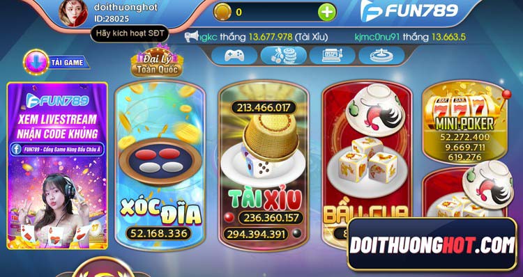 Chất lượng cổng game bài Fun789 như thế nào? Nạp rút Fun789 có dễ dàng và tiện lợi? Link tải Fun789 ở đâu? Hãy cùng kênh Đổi Thưởng Hot làm rõ!